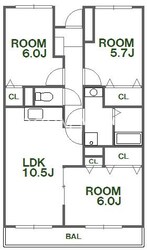 吉成駅 徒歩25分 4階の物件間取画像